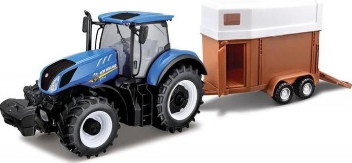Produktbild Bburago 18/44069 New Holland T7.315 tractor Official scale 1:32 metal with Horse Trailer blue
