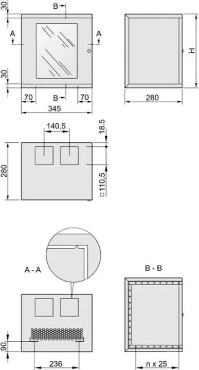 Actual product image Schroff EPCASE 10" enclosure 8 U with glass door, (HxWxD) 462x345x280mm (8 RU, 10 inch rack)