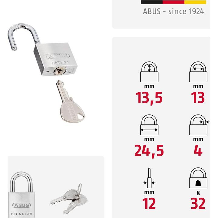 Image du produit Abus Cadenas 64TI / 25 SB