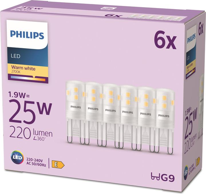 Actual product image Philips white (G9, 1.90 W, 220 lm, 6 x, E)