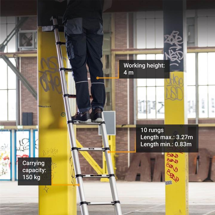 Actual product image Batavia Professional Telescopic Ladder 3.27m (Telescopic ladder, 327 cm)