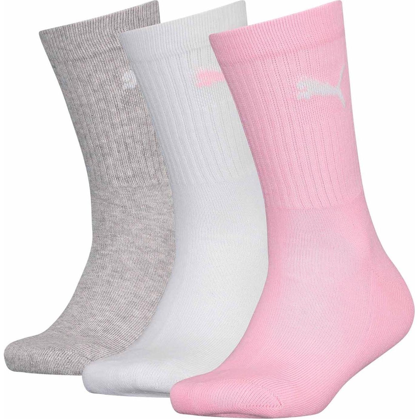Puma, Unisex, Socken, Junior Crew Sock 3p, Rosa, (3er Pack, 35, 38)