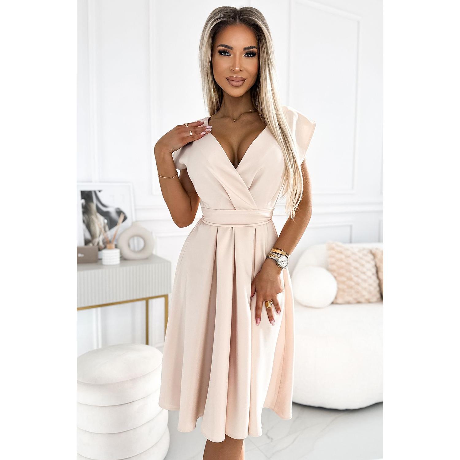 Thumbnail - Numoco, Damen, Kleider, Alltagskleid model, Beige, (M)