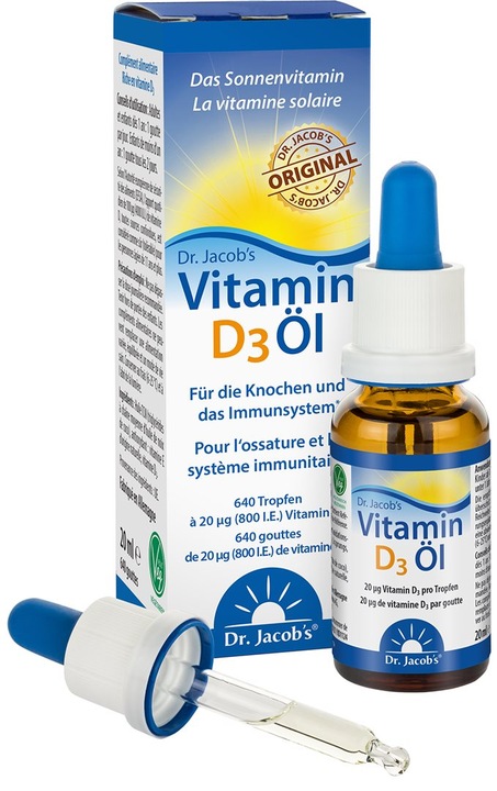 Immagine prodotto Dr. Jacob's Olio di vitamina D3 (1 Pezzo/i, Goccia, 70 g)