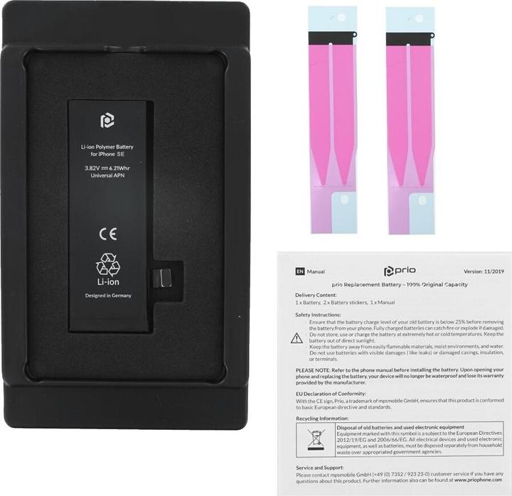 Produktbild prio Battery for iPhone SE (Universal APN)