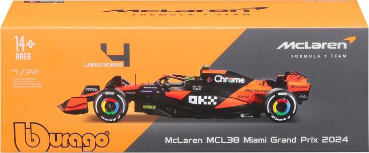 Produktbild Bburago McLaren F1 Team MCL38 1/24 Norris 2024