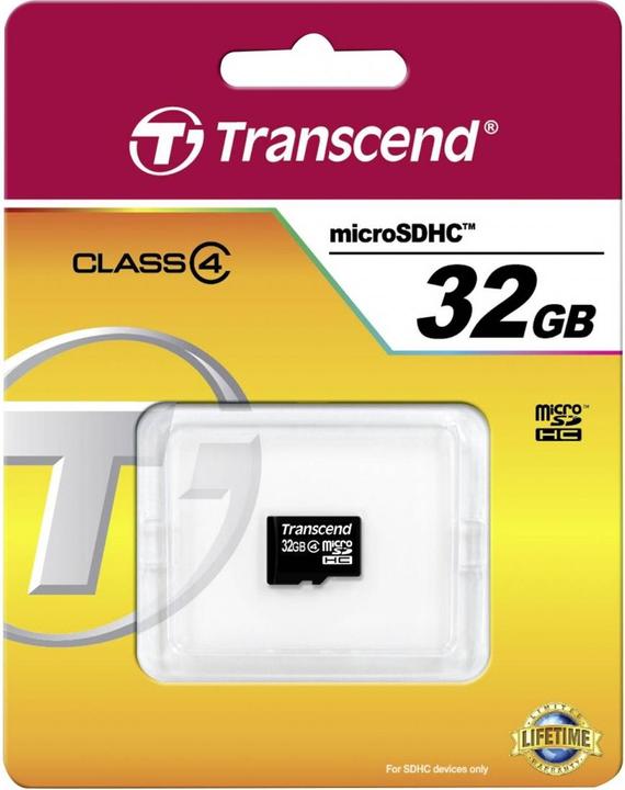 Image du produit Transcend carte microSDHC (32 Go, microSDHC)