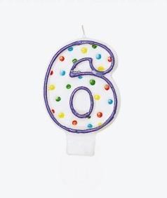 Image du produit Amscan Bougie numérotée 6 (12 pcs)