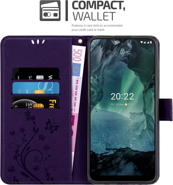 Image du produit Cadorabo Housse Flower Book pour Nokia G11 / G21 (Nokia G11, Nokia G21)