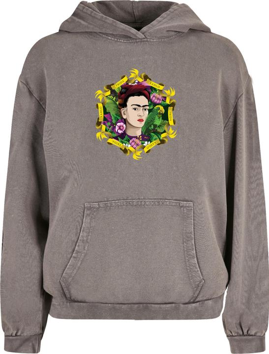 Produktbild Merchcode Ladies Frida Kahlo - Frame three Acid Washed Oversized Hoody - 178041 (3XL)