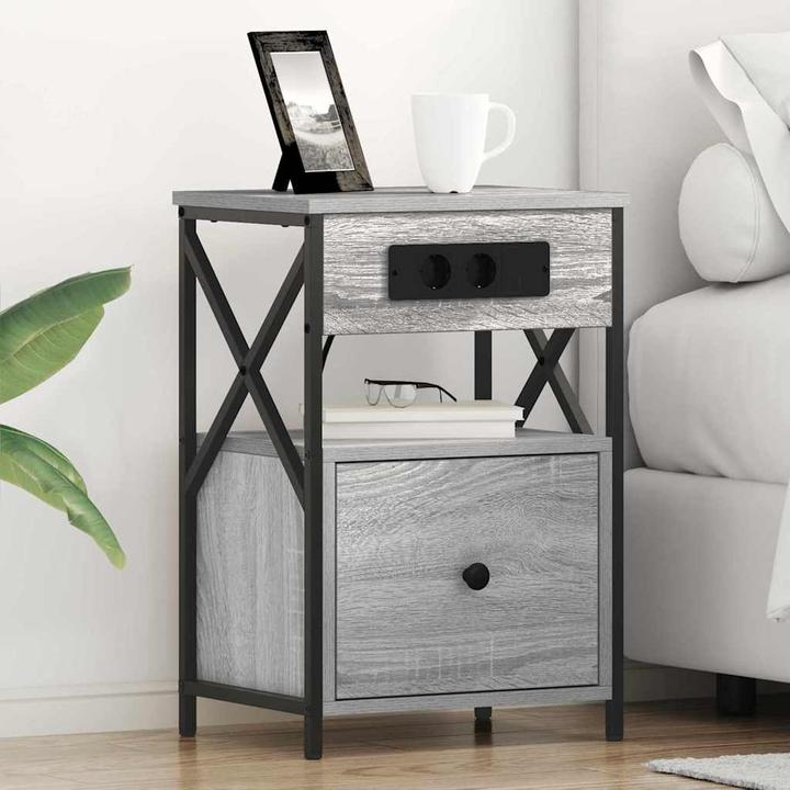 Actual product image vidaXL Bedside table (31 x 31 x 60 cm)