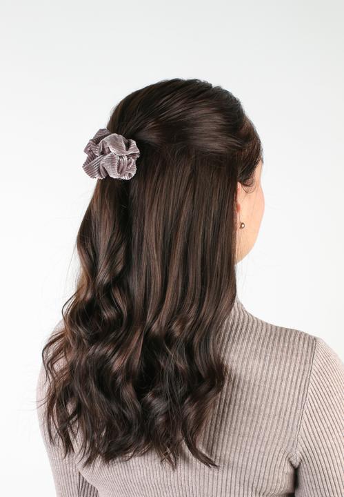 Immagine prodotto Trisa Moda Manchester Scrunchy Nero, Grigio, Beige 3 pezzi. (Elastico per capelli)