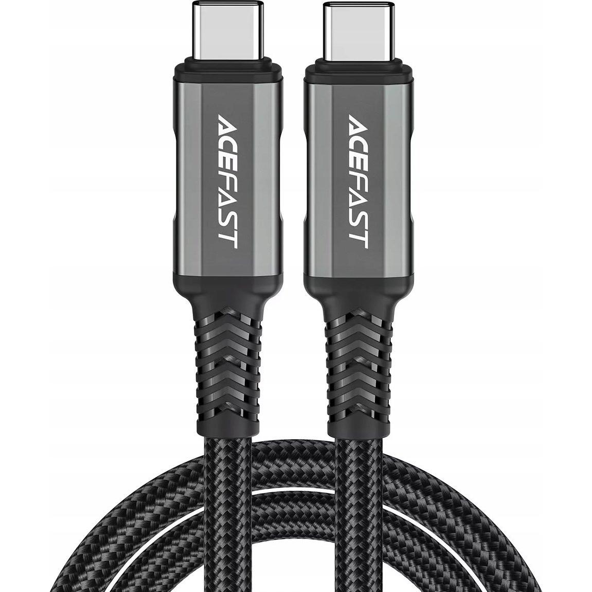 Acefast C1-09 USB-C / USB-C USB4 PD3.1 Kabel 5A 1m - grau-schwarz (1 m, USB 4.0), USB Kabel