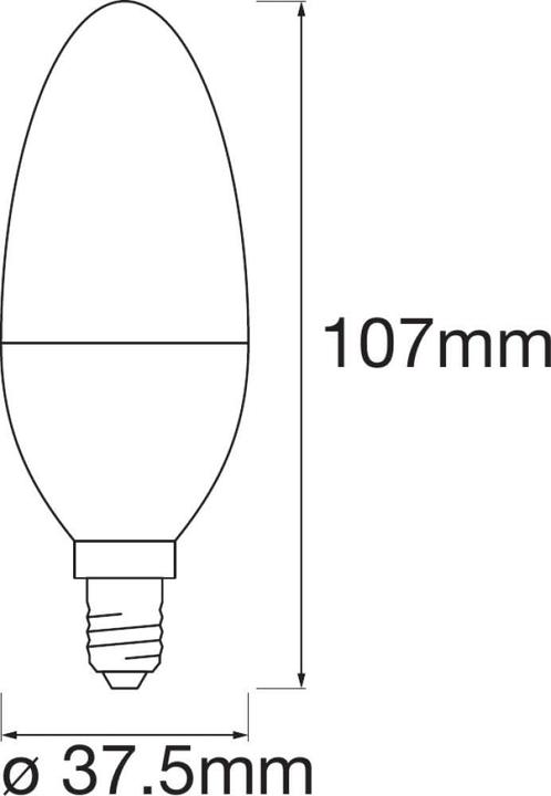 Actual product image Ledvance Smart Candle 40 (E14, 4.90 W, 470 lm, 1 x, F)