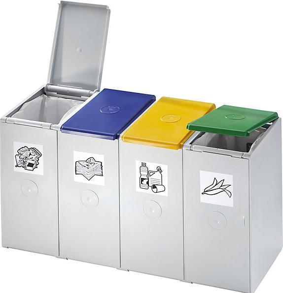 Image du produit kaiserkraft Bacs de tri et de collecte des déchets recyclables (180 l)