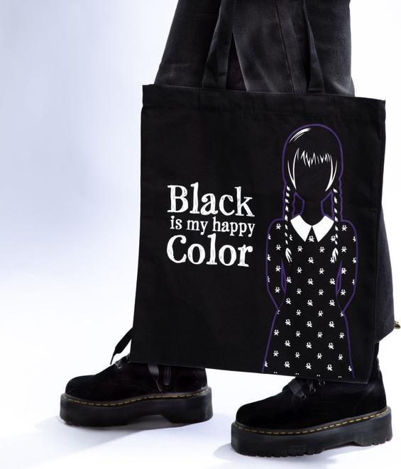 Immagine prodotto Undercover Wednesday - Stofftasche - Black is my happy colour - schwarz