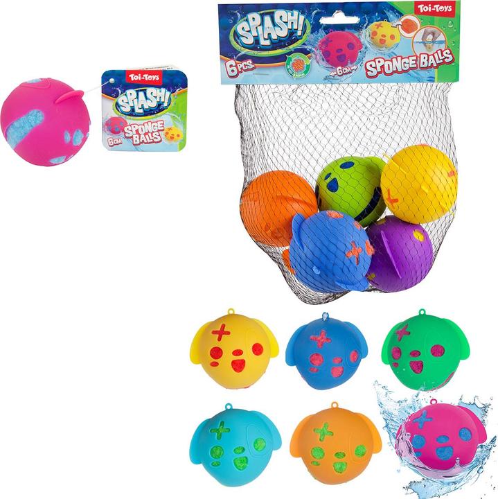 Produktbild Toi-Toys 6 Wasserbomben Soft Cover 6cm wiederverwendbar (6x)