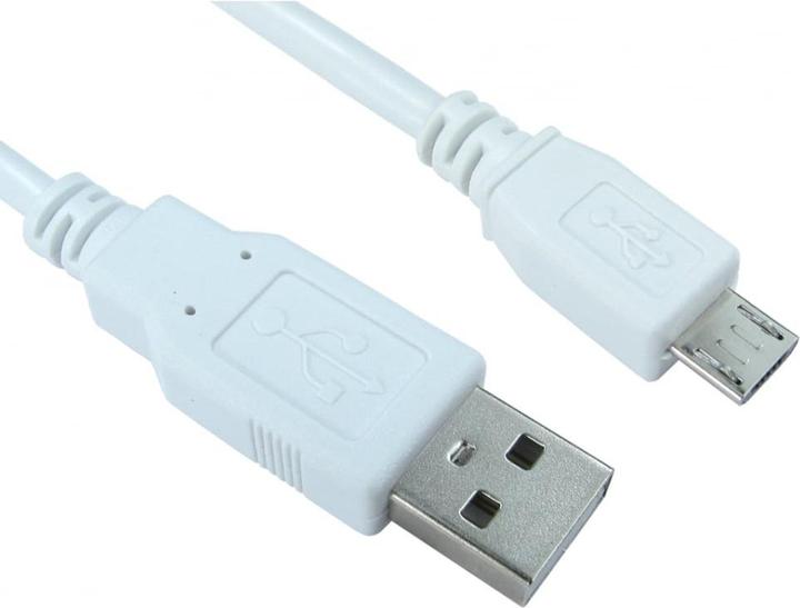 Produktbild Cables Direct CDL 1m USB2.0 A - MICRO B White (1 m, USB 2.0)
