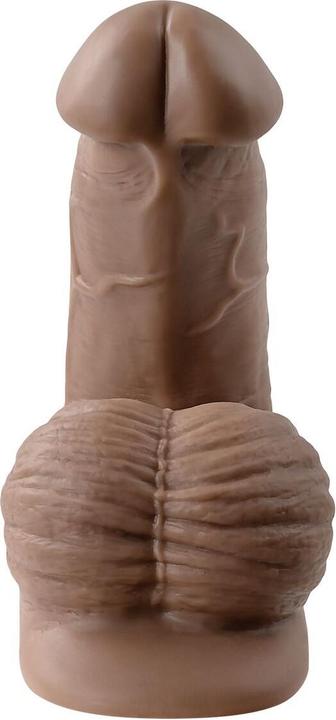 Actual product image Gender X 10.16 cm Silicone Packer Dark Brown