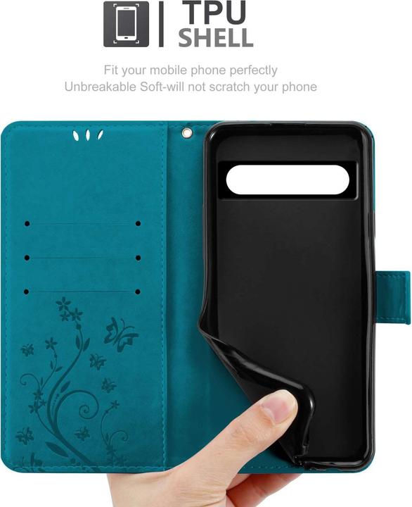 Actual product image Cadorabo Case for Google PIXEL 7 PRO Flower Book (Google Pixel 7 Pro)