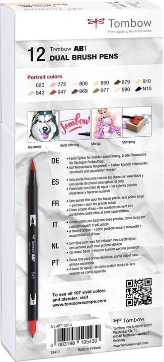 Actual product image Tombow ABT Dual Brush Pen (12x)