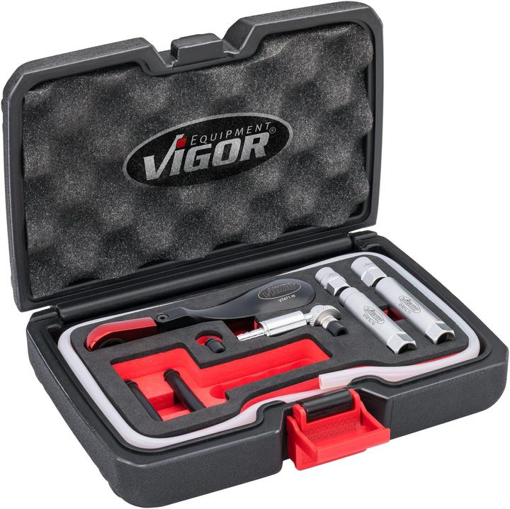 Immagine prodotto Vigor Set di spurgo freni ∙ V7471 ∙ Numero di utensili: 11
