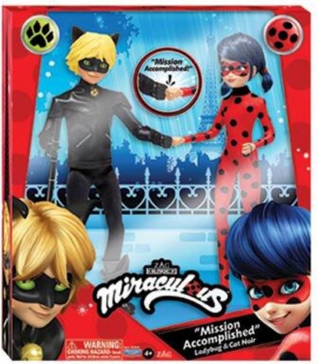 Actual product image Bandai Miraculous Ladybug and Cat Noir