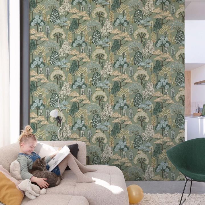 Produktbild Grandeco Happy Trees Strukturtapete