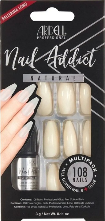 Produktbild Ardell Nail Addict Natural Multipack Ballerina Long 108 Stk