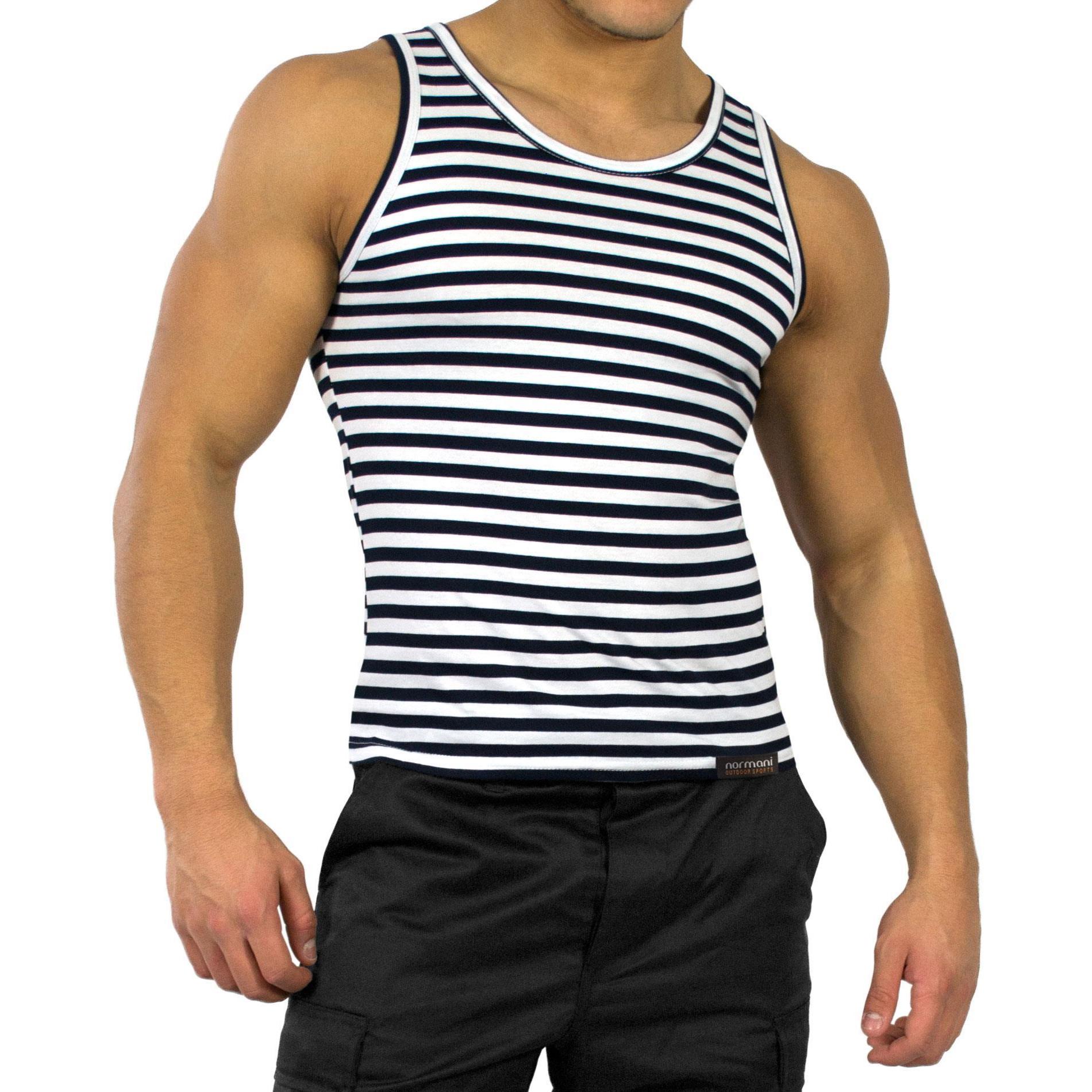 Normani, Herren, Shirt, Marine Tank-Top - 9393, Blau, (M)