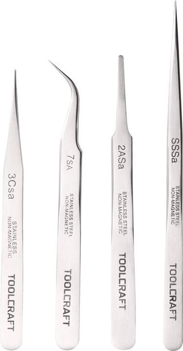 Productafbeelding Toolcraft Pincet 4 stuks SS SA, 2