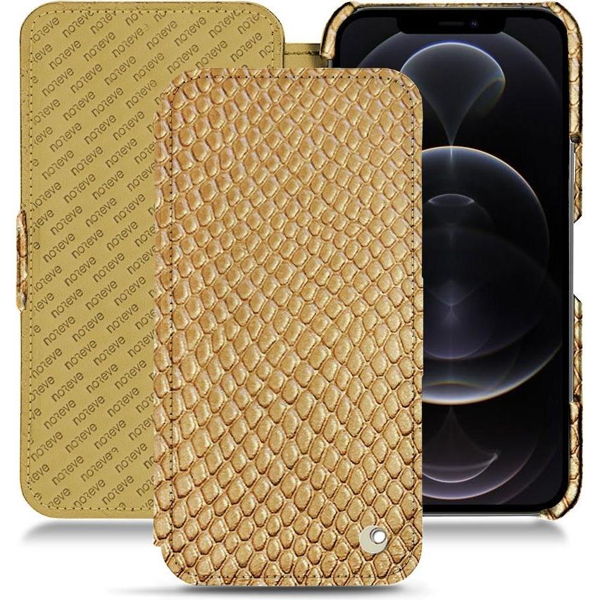 Thumbnail - Noreve Lederschutzhülle horizontal (Apple iPhone 12 Pro), Smartphone Hülle, Beige