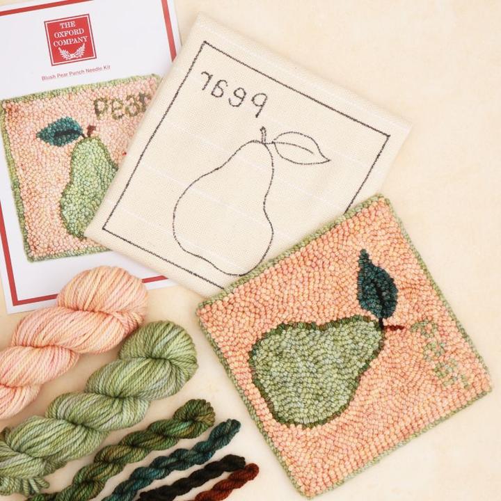 Image du produit The Oxford Company Punch Needle Basic Set Pear peach - Unterlage, Garn und Zubehör