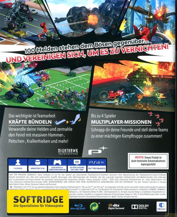 Produktbild The Wonderful 101 Remastered (PS4, DE)