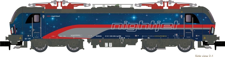 Actual product image Hobbytrain N Electric locomotive Rh 1293 200 Vectron ÖBB Nightjet, Ep.VI, sound (Track N)