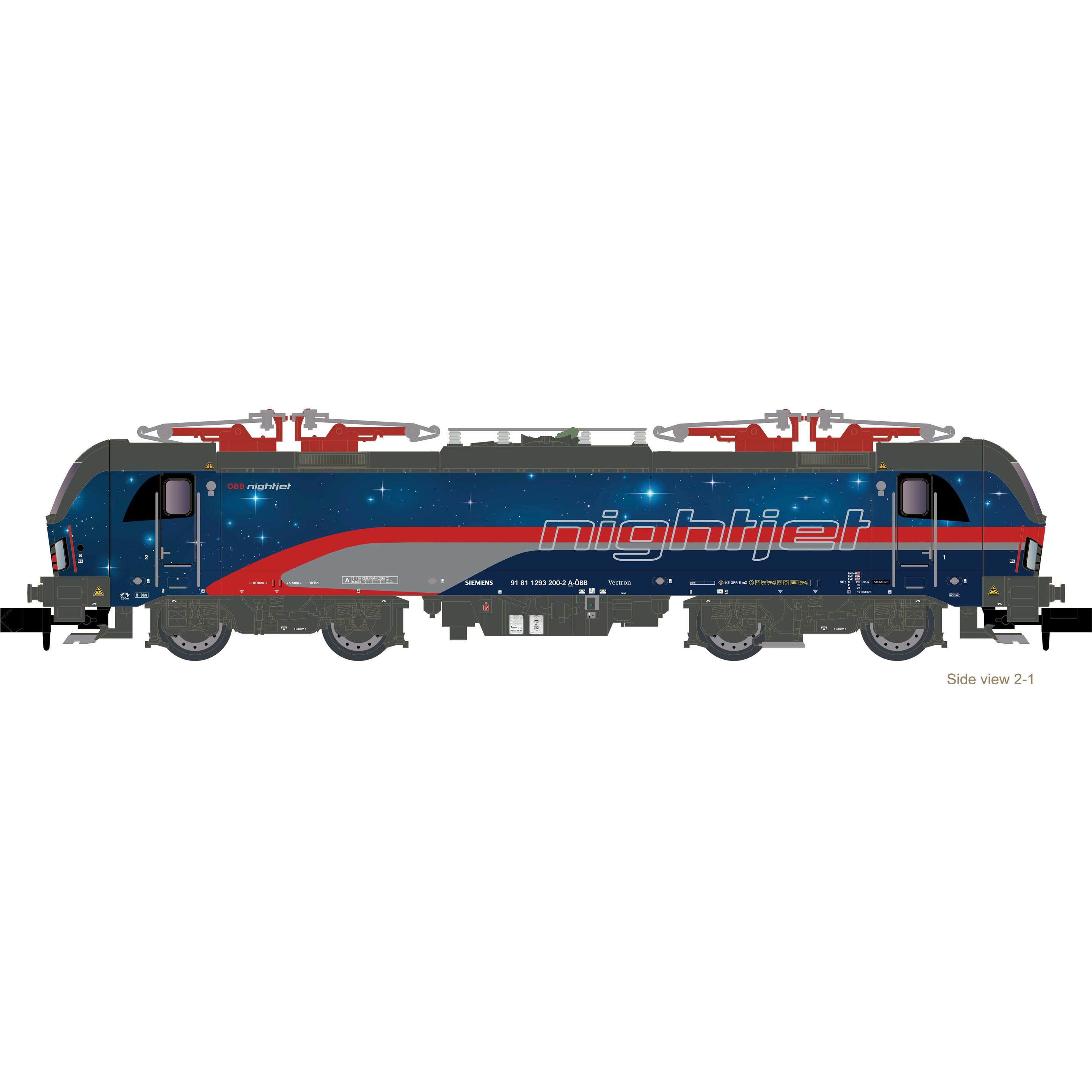 Thumbnail - Hobbytrain N E-Lok Rh 1293 200 Vectron ÖBB Nightjet, Ep.VI, Sound (Spur N)