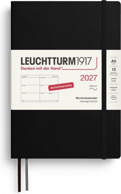 Produktbild Leuchtturm1917 WochenkalenderMediumA5Schwarz2027 (A5, 1 Woche / 2 Seiten)