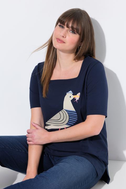 Produktbild Ulla Popken T-Shirt, Möwe, Classic, Carree-Ausschnitt, Halbarm (58)