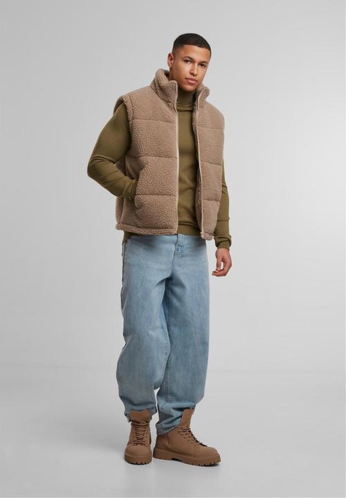 Actual product image Urban Classics Basic Teddy Puffer Vest darktaupe XL (XL)