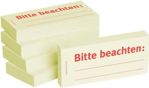 Produktbild Bizstix Notiz 'Bitte beachten' 75x35mm (35 x 75 mm)