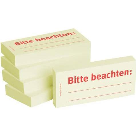 Bizstix, Haftnotiz, Notiz 'Bitte beachten' 75x35mm