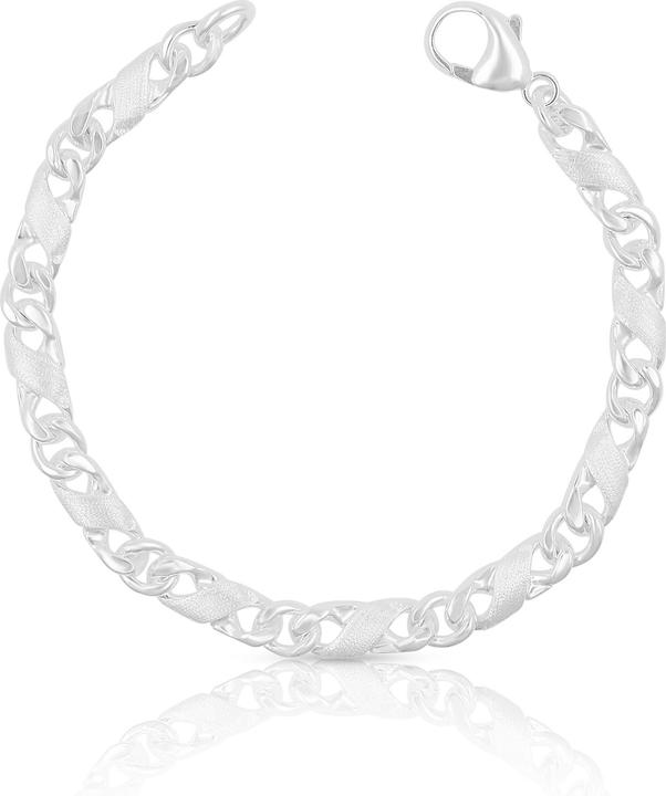 Immagine prodotto Muau Bracciale 8 pezzi Collana in argento 925, 5,6 mm, 19 cm (19 cm, Argento 925)