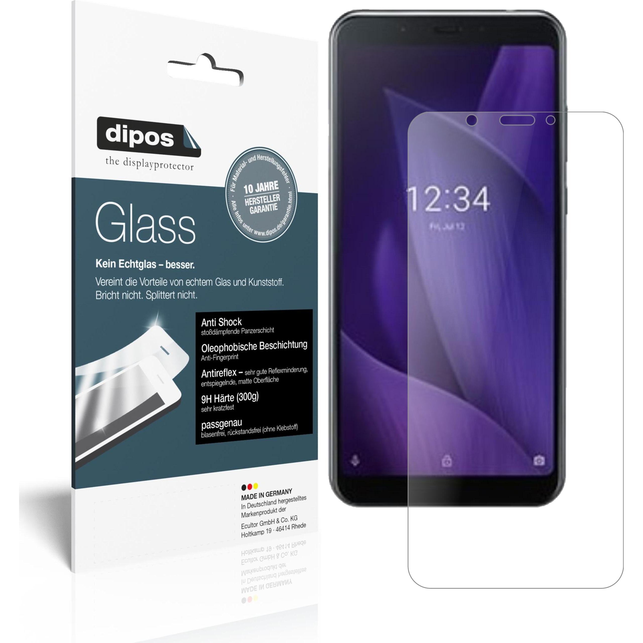 Dipos Displayschutz Anti-Shock (2 Stück, Sharp Aquos V), Smartphone Schutzfolie, Transparent