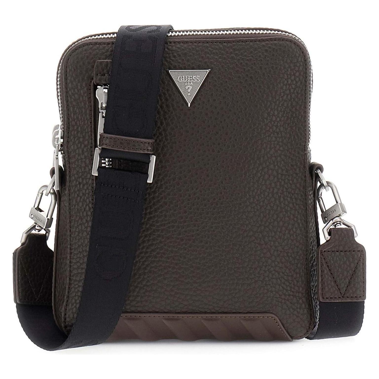 Guess, Herren, Handtasche, Torino Crossbody Double Zip Bag, Braun
