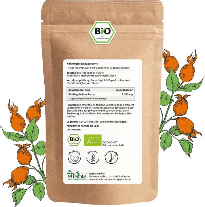 Produktbild Eltabia Bio Hagebutten Kapseln 200 (200 Stück, Kapseln)