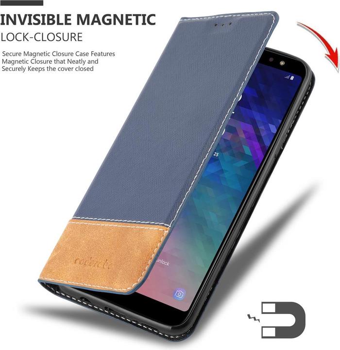 Produktbild Cadorabo X-Wallet Kunstlederkombi Hülle (Samsung Galaxy A6+)