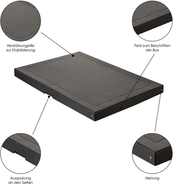 Produktbild Falken PURE Box Black A2 40 mm Füllhöhe schwarz (A2)