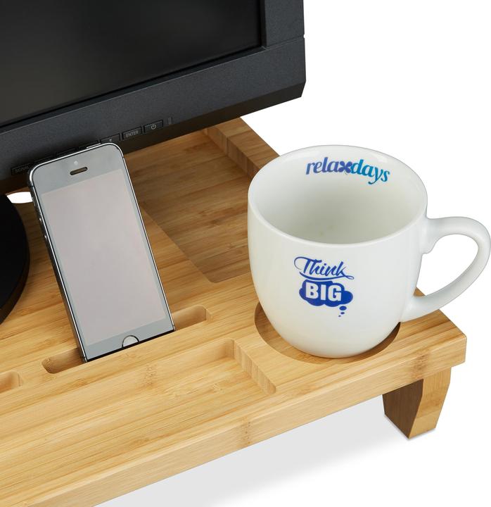 Actual product image Relaxdays Monitor Stand with 8 Compartments