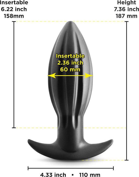 Actual product image NS Novelties Renegade Bomba Black Large