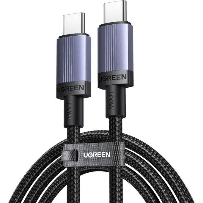 Ugreen Kabel USB-C do USB-C L528, 100W, 2m (szary) (2 m, USB 2.0, 100 W), Cavo USB